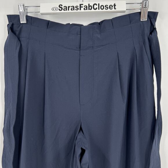Athleta Pants Skyline Pant II Navy Paperbag Tie Waist Belted 530640 Size 10T - Picture 4 of 12